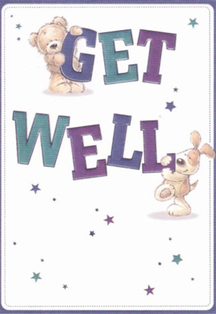 A gentle scene unfolds in this beautifully detailed get well card, its composition brimming with encouragement and warmth just like the spirit of Knightsbridge's community. Against a clean, inviting background that recalls the elegant facades of local lanes, two whimsical companions-a lovable teddy bear and a playful, tousle-eared puppy-bring the card's message to life. Their eyes are full of expression, radiating sincerity and a touch of mischief, as they each tenderly interact with bold, uplifting letters shaded in jewel tones of violets and aquas. The visual comfort of their soft, textured fur is almost palpable, evoking the comforting gesture of handing someone a freshly arranged bouquet near Knightsbridge's hidden garden squares. Scattered throughout the scene, luminous stars in delicate purples and cool blues sparkle with a playful energy, lending the entire composition a magical hopefulness-echoing the kindness one feels in the bustling heart of the neighbourhood. The design has a tactile gentle quality, with each illustrated brushstroke suggesting the loving care of a florist thoughtfully placing every flower for a customer on Basil Street. As the card conveys its message, it feels like a quiet celebration of resilience, the innocence and sincerity within offering reassurance and peace. This card-a small but powerful gesture-would pair beautifully with a hand-tied bouquet delivered anywhere in Knightsbridge, delivering comfort and brightness right where it's needed most.